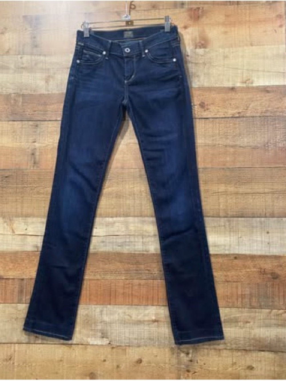 Citizens Of Humanity Ava Dark Indigo Low Rise Straight Skinny Jeans Size 25